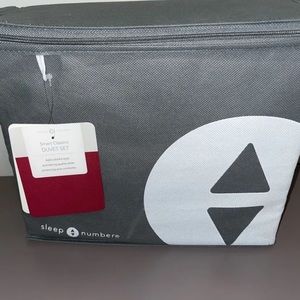 Sleep Number Smart Classics DUVET Set Merlot- Queen Brand New